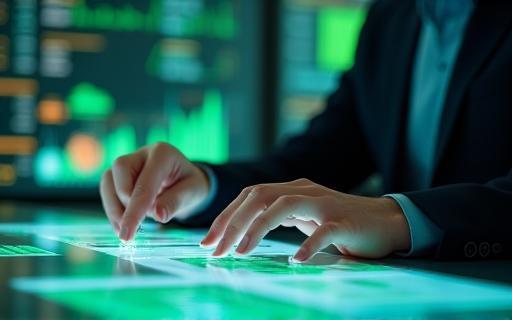Financial executive reviewing net-zero roadmap